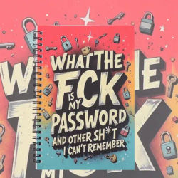Interesting spiral password notebook diary for internet and computer login, recording websites, daily records at home or office
