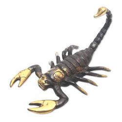 Scorpion's Bite,'Cast Bronze Scorpion Figurine Antique Finish from Bali'