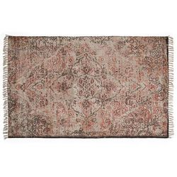 Tappeto in cotone fantasia 150x260 cm, artigianale con nappe