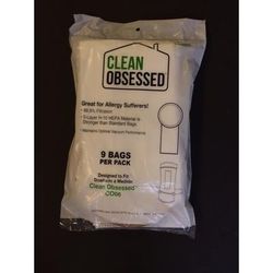 Clean Obsessed 6 Quart Backpack Genuine HEPA Filter Bags CO6BG, 9 Pack