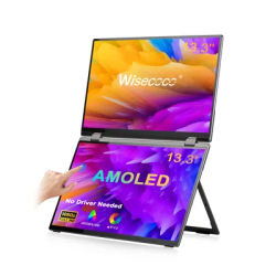 13.3 Inch OLED Dual Touch Screen Portable Monitor 60Hz 1080P FHD Type-C HDMI External Screen For PC Laptop Mac Phone Xbox PS5