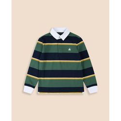 Brooks Brothers Boys Cotton Rugby Shirt | Green | Size 10