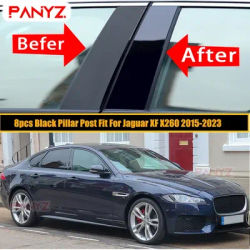 8 pièces pilier de voiture postes fenêtre moulage couverture garnitures décoration autocollants style pour Jaguar XF X260 2015 2016 2017 2018 2019-2023