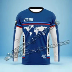 Summer BMW Motorcycle Off-Road Jersey Long Sleeve Breathable Quick Drying T-Shirt Men Women Make Life a Ride One World One GS