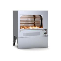 Wood Stone WS-GFR-6 NG Gas 6 Spit Commercial Rotisserie w/ 42 Bird Capacity, Natural Gas, Silver, Gas Type: NG, 120 V