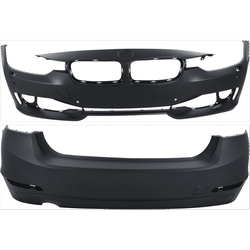 Replacement Bumper Cover Primed, Front & Rear, 1-year unlimited-mileage warranty SET-REPB010368PQ-E