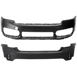 Replacement Bumper Cover Primed, Front & Rear, 1-year unlimited-mileage warranty SET-RM01030049P