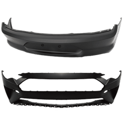 Replacement Bumper Cover Primed, Front & Rear, 1-year unlimited-mileage warranty SET-RF01030030P-C
