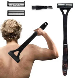 Men's Long Handle Back Shaver Safety Body Hair Trimmer Foldable Leg Shaving Razor Tool for Personal Hygiene And Grooming