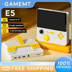 Retro Handheld Game Console with 5.0-inch IPS HD Screen 6000 mAh Power Bank E2 GameMT Arcade Classic Video Games Player
