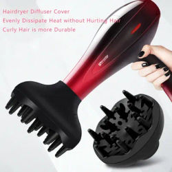 2PCS Black Hair Diffuser Professional Hair Styling Curl Dryer Diffuser Universal Hairdressing Blower Styling Salon Curly Tool