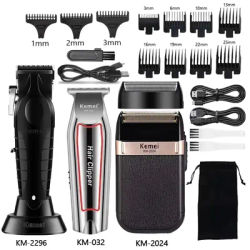 Kemei Hair Clipper KM-2296 KM-032 KM-2024 Kit Men's Electric Shaver Hair Trimmer Machine Professional Hair Cutting Machine