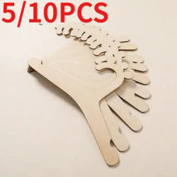 5/10pcs Baby Clothes Rack Cute Bear Wooden Children Clothing Hanger Home Girl Princess Room Nursery Decor for Kids Present