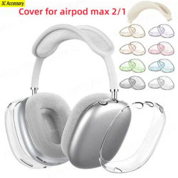 EarCups Cover for airpod max 2/1 Silicone Case Cover Transparent TPU Case for AirPods Max (USB-C/Lightning)(2024/2020)Headset