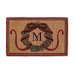Classic Wreath Monogrammed Door Mat - A - Frontgate