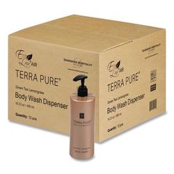 Diversified Hospitality Solutions Terra Pure Body Wash Air Pump, Green Tea Lemongrass, 16.23 oz Bottle, 12/Carton (DHS458968)