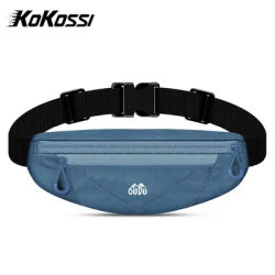 KoKossi Double Zipper Pocket Waist Bag Running Waistband Sport Bag Gym Yoga Waist Belt Pack Mobile Phone Wasit Wallet Unisex