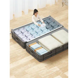Sac de rangement pour vêtements de fond de lit de grande capacité, sac de rangement plat, couette, sac de classification de couverture, sac anti-poussière pour articles ménagers 1 pièce