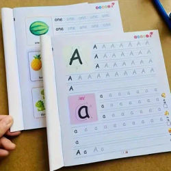2 Books/set English Tracing Books - ABC Writing Practice Workbooks - Handwriting Exercises - Learn to Write Alphabet