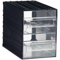 bloc 2 tiroirs mobil 102 corps noir/tiro ir transparent