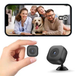 New HD Mini Camera for Security & Driving, 360° Magnetic, WiFi Remote, Night Vision, Motion Alarm, Loop Recording, Home/Car Use