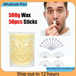 Portable Nose Hair Stick Wax Bean Set Nose Wax Applicators For Painless Nose Hair Removal Tool Wax Accessories Beeswax Safe
