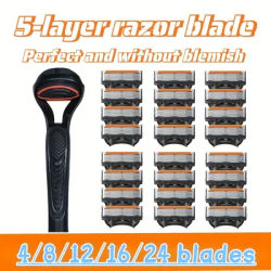 Universal manual five-layer razor for men, manual shaving blade, old-fashioned shaving head