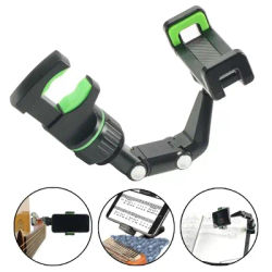 Mic Stand Phone Holder Live Broadcast Bracket Clips Music Stand Clamp Mobile Live Streaming Microphone Accessories