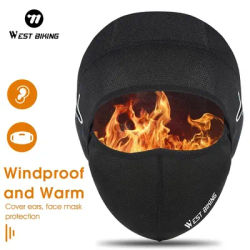 WEST BIKING Winter Cycling Cap Thermal Fleece Bicycle Hat Waterproof Outdoor Sports Hiking Running Headwear Bike Equipment