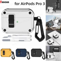 Per Airpods pro 3 Custodia per PC Custodia con blocco automatico per AirPods Pro 3 2025 Custodia protettiva per cuffie per uomo AirPods Pro 3a generazione fondo