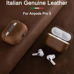 VEX Crazy Horse Custodia in vera pelle per Airpods Pro 3 2 Pro3 Retro Cover in pelle di vacchetta per AirPods Pro 4 Pro 3 2 Custodie per cuffie di lusso