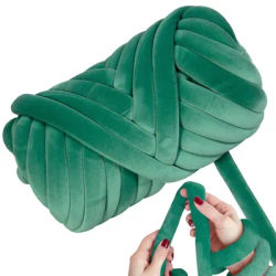 0.5KG Velvet Diameter 3cm Thick Bulky Chunky Yarn Hand Knitting Woven Thread Basket Blanket Carpets Giant Yarn DIY