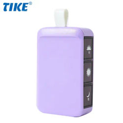Pill Organizer 3 Compartments Portable Pill Case Travel Moisture Proof Pills Box for Tablets Vitamins Cod Liver Oil Supplements