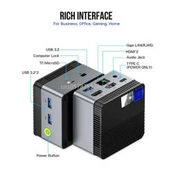 GMKtec G5 Alder Lake N97 MINI PC Windows 11 Pro DDR5 4800Mhz 12GB 512GB M.2 2242 SATA WIFI5 BT4.2 SSD Protable Pocket Computer
