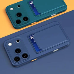 Étuis de téléphone souples en Silicone de luxe pour iPhone 17 17Air Air Pro Max 17Pro étui pour Apple 17ProMax ProMax fente pour carte portefeuille sac couverture