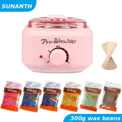 Pink 500ML Wax Heater Hair Removal Kit With Wax Professional Hair Removal Wax/Body Hair Removal Waxing Bean Heater/200g Wax Bean