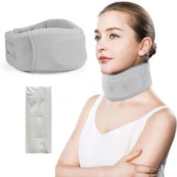 Attelle de cou en mousse douce en soie glacée, attelle de col Cervical, civière de Traction, oreiller de soutien du cou, respirant, relaxation musculaire pour dormir
