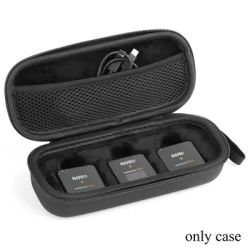 Microphone Hard Carring Case -Go 2 Professional Flocking Mic Bag For Rode Wireless GO II Dual Channel Compact Digital Microphone