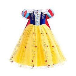 Settimana del libro 2026 Frozen Biancaneve, favola, principessa, vestito da damigella d'onore, costume per feste a tema, abiti in tulle, cosplay per ragazze (con accessori), set di accessori per abiti, costumi per la giornata mondiale del libro,...