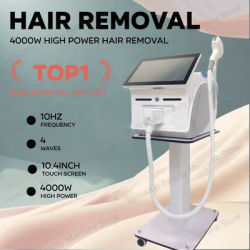 Freezing Point Diode Laser Hair Removal Machine 755nm 808nm 940nm 1064nm 2025 Latest 4000W Permanent Painless Salon Home Use