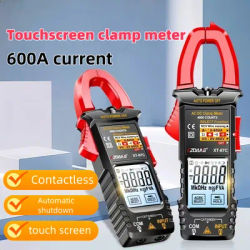 Amperomètre intelligent 2025 avec écran tactile, rétro-éclairage de haute précision pour électricien, réparation à domicile, pince multimètre Anti-brûlure