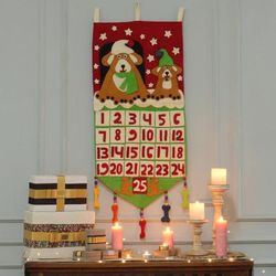 'Christmas-Themed Dog-Inspired Wool Felt Advent Calendar'