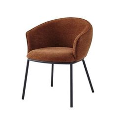 Poltrona da tavolo in tessuto Luxury Terracotta