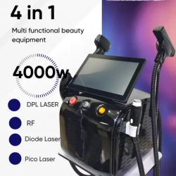 4-in-1 diode ice titanium laser 4000w diode 755 808 1064nm 940 4 wavelength laser body hair removal machine equipment