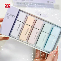 TIANZHUO Small Square Case Shimmering Highlighters Mousse Cream 5 Colors Students Elementary Junior High To Highlight Key Points