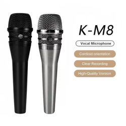 K-M8 Supercardioid Dynamic Vocal Microphone for Stage Performance Karaoke Recording Singing Clear Audio High Quality Sound