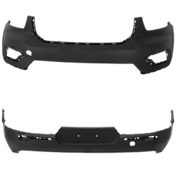 Replacement Bumper Cover Front - Primed, Rear Textured, & Rear, 1-year unlimited-mileage warranty SET-RV01030041PQ-C