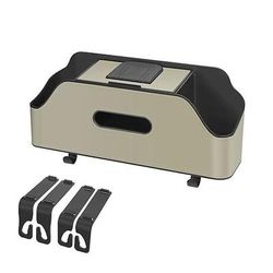 Organizer 3 in 1 per sedile posteriore auto con scatola per fazzoletti Borsa portaoggetti multifunzionale per il sedile del veicolo, mantieni la tua auto pulita e in ordine