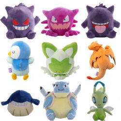 Pokemon Pikachu Plush Blastoise Celebi Haunter Gengar Wailmer Peluche Kawaii Sylveon Charizard Sprigatito Plushies Toy Xmas Gift