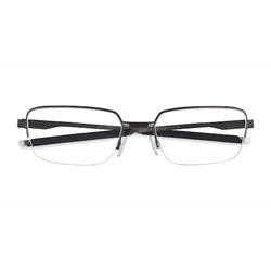 Unisex s rectangle Pewter Metal Prescription eyeglasses - Eyebuydirect s Oakley Foil RQ 0.5